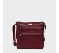 'CORI' Polished Vegetable Tanned Real Leather Crossbody Bag Assots London Red One Size