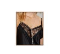 Coridy Gothic Jewelry for Women Black Beaded Necklaces Long Wrap Around Choker Necklace Adjustable Sliver Chain(Black), Metal, No Gemstone