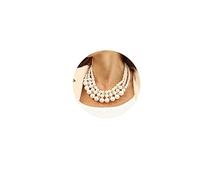 Coridy Multi-Strand Pearl Necklaces Bride Wedding Choker Necklace Pearl Dangle Earrings Jewelry Set for Women, One Size, Faux Pearl