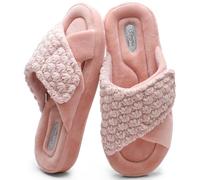 CORIFEI Adjustable House Slippers for Women with Memory Foam Rubber Sole