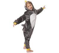 corimori Pablo the Penguin (10+ Designs) Romper Hooded Jumpsuit Winter Boy Girl Body Size 110-130 cm, Black (1851)