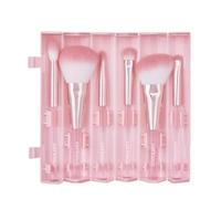 CORINGCO - Pink Roll Make Up Brush Set 6 pcs