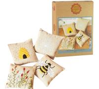 Corinne Lapierre Linen Lavender Bag Embroidery kit - Bees, Small