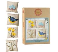 Corinne Lapierre Linen Lavender Bag Embroidery kit - Spring Garden