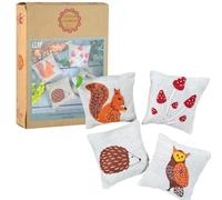 Corinne Lapierre Linen Lavender Bags Embroidery Kit - Woodland