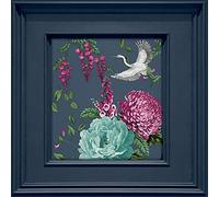 Corinthia Panel Floral Wallpaper Navy Blue Belgravia 244