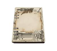 Corinthian Column A5 Notebook, Pu Leather Notebooks, Lined Paper Reporters Notebook Spiral 180Pages/90Sheets, Note Book for Work, Notepads for Men, University Stationery Journal Diary