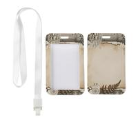 Corinthian Column ID Card Holders with White Lanyard, ID Holder, Vertical Cards Protector for Teacher, Vertical Cards Protector for Paramedic, Paramedic Accessories Delivery Driver Accessories