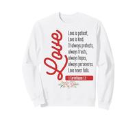 Corinthians 13:4-8 Christian Bible Verse Jesus Christ Sweatshirt