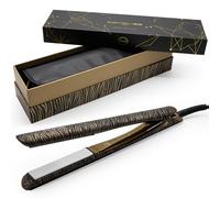 Corioliss C5 Hair Straightener for Women | Professional Titanium Plates | Ionic Flat Iron | Adjustable Temperature 80°C-235°C | 30-Second Heat-Up | Travel Case | UK Plug | Gold Zebra