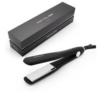 Corioliss Wide Plate Hair Straightener for Thick Hair | Professional Titanium Flat Iron | 6 Temperature Levels 130°C-230°C | 20-Second Heat-Up | Dual Voltage | Auto Shut-Off | Travel Case | UK Plug