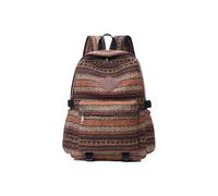 CORIOS Boho Backpack for Women Canvas Laptop Rucksack Ethnic Print Daypacks Bohemian Style Shoulder Handbag Casual Teenager School Bag Bookbag Multipurpose Convertible Purse Khaki