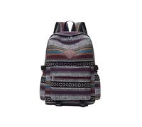 CORIOS Boho Backpack for Women Canvas Laptop Rucksack Ethnic Print Daypacks Bohemian Style Shoulder Handbag Casual Teenager School Bag Bookbag Multipurpose Convertible Purse Grey