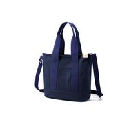 CORIOS Canvas Crossbody Bag for Women Large Capacity Tote Handbag Multi-Pockets Shoulder Bag Casual Top Handle Bag Lightweight Satchel Bag Messenger Bag Dark Blue