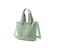 CORIOS Canvas Crossbody Bag for Women Large Capacity Tote Handbag Multi-Pockets Shoulder Bag Casual Top Handle Bag Lightweight Satchel Bag Messenger Bag Green