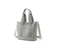 CORIOS Canvas Crossbody Bag for Women Large Capacity Tote Handbag Multi-Pockets Shoulder Bag Casual Top Handle Bag Lightweight Satchel Bag Messenger Bag Grey
