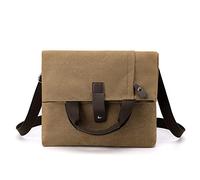 CORIOS Canvas Shoulder Bag Men's Handbag Large Top Handle Bag Tote Bag Casual Crossbody Messenger Bag for School Work Shopping Travel Casual Daily Satchel Bag Brown
