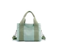 CORIOS Canvas Shoulder Bag Small Tote Bag for Women Casual Top Handle Bag Multi-Pockets Crossbody Bag Ladies Messenger Bag Fashion Handbag Shopping Travel Work Daily Use Satchel Bag Green