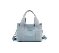 CORIOS Canvas Shoulder Bag Small Tote Bag for Women Casual Top Handle Bag Multi-Pockets Crossbody Bag Ladies Messenger Bag Fashion Handbag Shopping Travel Work Daily Use Satchel Bag Blue