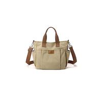 CORIOS Canvas Shoulder Bag Women Tote Handbag Large Capacity Crossbody Bag Casual Top Handle Bag Satchel Bag with Multiple Pockets Messenger Bag for Shopping Work Travel Daily Khaki