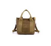 CORIOS Canvas Tote Bag for Women Small Handbag Satchel Bag Shoulder Bag Multi-Pockets Top Handle Bag Messenger Bag Casual Crossbody Bag Satchel Bag for School Shopping Travel Work Daily Use Coffee
