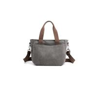 CORIOS Canvas Tote Handbag for Women Casual Shoulder Bag Medium Top Handle Bag Multiple Pocket Crossbody Bag Satchel Bag with Adjustable Strap Lightweight Messenger Bag Grey