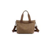 CORIOS Canvas Tote Handbag for Women Casual Shoulder Bag Medium Top Handle Bag Multiple Pocket Crossbody Bag Satchel Bag with Adjustable Strap Lightweight Messenger Bag Coffee