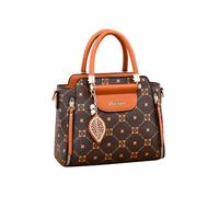 CORIOS Elegant Handbag for Women PU Leather Shoulder Bag Ladies Crossbody Bag Fashion Messenger Bag Top-Handle Bag Small Hobo Bag Satchel Bag Shopping Travel Office Tote Bag Coffee and Earth Yellow