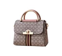CORIOS Elegant Handbag for Women PU Leather Shoulder Crossbody Bag Fashion Messenger Top-Handle Bag Small Hobo Satchel Bag Shopping Travel Office Tote Pink