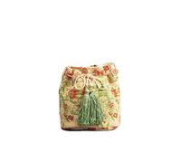 CORIOS Ethnic Tote Bag for Women Canvas Handbag Bohemian Bucket Bag Retro Shoulder Crossbody Bag with Tassels Multicolor Hobo Bag Drawstring Top Handle Bag for Vacation Beach Travel Multicolor C
