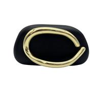 CORIOS Evening Bag for Women Acrylic Clutch Metal Handle Handbag Bridal Wedding Purse Elegant Retro PU Leather Shoulder Crossbody Bag with Detachable Chain for Wedding Cocktail Prom Party Black