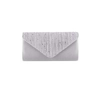 CORIOS Evening Bag for Women Rhinestone Clutch Bag Envelope Handbag Bridal Wedding Purse Elegant Shoulder Bag with Detachable Chain Glitter Crossbody Bag for Wedding Cocktail Prom Party Silver