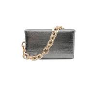 CORIOS Evening Bag for Women Square Box Clutch Bag Bridal Wedding Purse Sparkly Sequin Handbag Elegant Shoulder Bag with Chain Glitter Crossbody Bag for Cocktail Prom Party Banquet Silver Grey