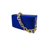 CORIOS Evening Bag for Women Square Box Clutch Bag Bridal Wedding Purse Sparkly Sequin Handbag Elegant Shoulder Bag with Chain Glitter Crossbody Bag for Cocktail Prom Party Banquet Dark Blue