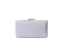 CORIOS Glitter Evening Clutch Bag Sparkling Sequin Handbag Bridal Wedding Purse Bling Shoulder Bag Elegant Party Prom Bride Banquet Crossbody Bag for Women and Girls Silver
