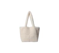 CORIOS Lamb Wool Handbag for Women Soft Plush Shoulder Bag Fluffy Tote Bag Furry Top Handle Bag Cute Fuzzy Hobo Bag Large Capacity Underarm Bag White