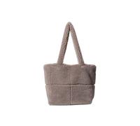 CORIOS Lamb Wool Handbag for Women Soft Plush Shoulder Bag Fluffy Tote Bag Furry Top Handle Bag Cute Fuzzy Hobo Bag Large Capacity Underarm Bag for Shopping Work Travel Daily Use Grey