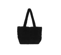 CORIOS Lamb Wool Handbag for Women Soft Plush Shoulder Bag Fluffy Tote Bag Furry Top Handle Bag Cute Fuzzy Hobo Bag Large Capacity Underarm Bag for Shopping Work Travel Daily Use Black