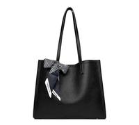 CORIOS Laptop Bag for Women Laptop Tote Bag PU Leather Classy Computer Briefcase Waterproof Handbag Professional Shoulder Bag Large Capacity Top Handle Bag Work Business Office Bag Black