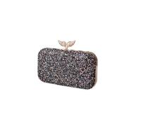 CORIOS Pearl Evening Bag for Women Sequin Clutch Bag Beaded Handbag Bridal Wedding Purse Shoulder Bag with Detachable Chain Elegant Crossbody Bag Black