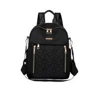 CORIOS Quilted Backpack for Women Oxford Fabric Daypacks Multi-Purpose Convertible Purse Casual School Bag Rucksack Fashion Tote Handbag Shoulder Bag for Work Business Travel Daily Black
