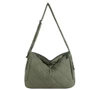 CORIOS Quilted Crossbody Bag for Women Soft Puffy Handbag Down Cotton Padded Top Handle Bag Lightweight Padding Shoulder Bag Large Hobo Bag Tote Bag Fashion Satchel Bag Soft Messenger Bag Green