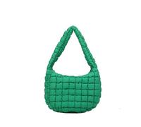CORIOS Quilted Shoulder Bag for Women Soft Puffy Handbag Down Cotton Padded Top Handle Bag Lightweight Padding Hobo Bag Large Tote for Business Travel Work Shopping Daily Green