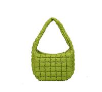 CORIOS Quilted Shoulder Bag for Women Soft Puffy Handbag Down Cotton Padded Top Handle Bag Lightweight Padding Hobo Bag Large Tote for Business Travel Work Shopping Daily Apple Green
