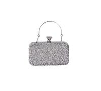 CORIOS Rhinestone Evening Bag for Women Sparkly Sequin Purse Bridal Wedding Handbag Crystal Clutch Bag Glitter Shoulder Bag Elegant Crossbody Bag for Cocktail Prom Party Wedding Banquet Silver