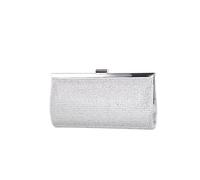 CORIOS Rhinestones Evening Bags for Women Ladies Crystal Purse Sparkly Clutch Bag Glitter Shoulder Bag Bridal Elegant Wedding Handbag Banquet Cocktail Prom Party Crossbody Bag Silver