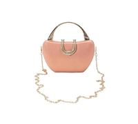 CORIOS Sequin Clutch Bag for Women Rhinestone Evening Bag Sparkly Crystal Handbag Bridal Wedding Purse Glitter Shoulder Bag Elegant Crossbody Bag with Detachable Chain Pink