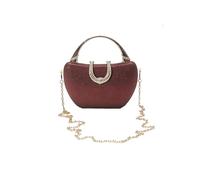CORIOS Sequin Clutch Bag for Women Rhinestone Evening Bag Sparkly Crystal Handbag Bridal Wedding Purse Glitter Shoulder Bag Elegant Crossbody Bag with Detachable Chain Red