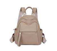 CORIOS Small Backpack Purse for Women PU Leather Mini Daypack Rucksack Ladies Casual Backpacks Convertible Tote Handbag Multi-Pocket Shoulder Bag for Work Travel and Daily Use Khaki