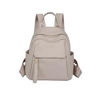 CORIOS Small Backpack Purse for Women PU Leather Mini Daypack Rucksack Ladies Casual Backpacks Convertible Tote Handbag Multi-Pocket Shoulder Bag for Work Travel and Daily Use Beige